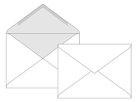 Конверт 290x390 OBERPOST, декстрин, треугольный клапан в точку