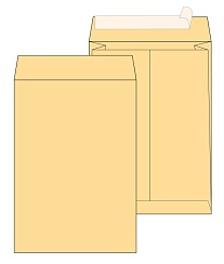Почтовый пакет с боковым расширением LARGEPACK С4 (230x330 мм), стрип крафт