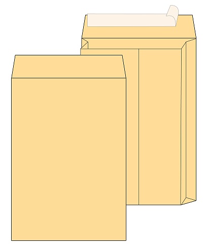 Почтовый пакет объемный EXTRAPACK С4 (230x330x40 мм), стрип крафт