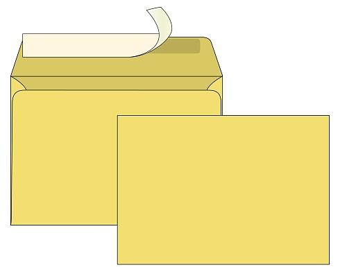 Конверт крафт С6, стрип